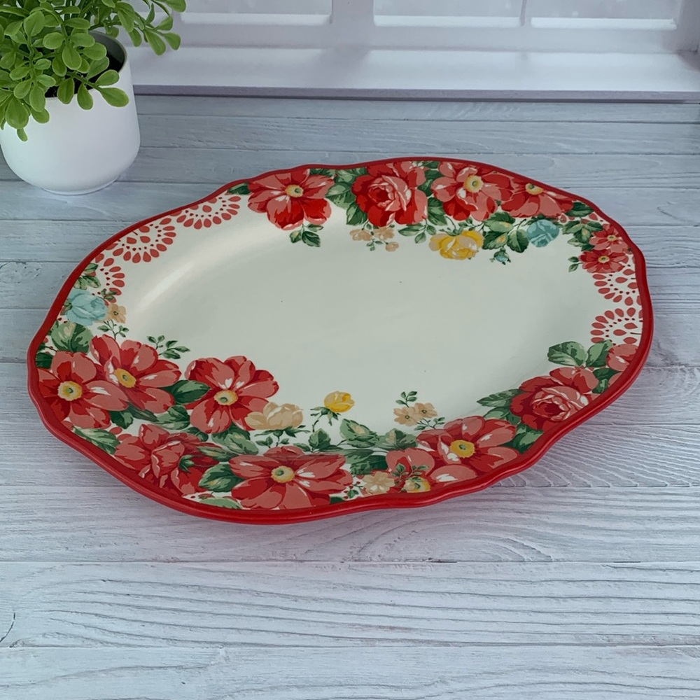 Pioneer woman vintage floral serving platter